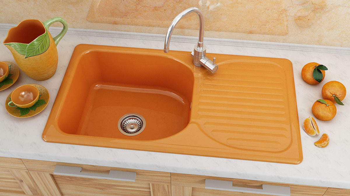 Кухненска мивка с ляв-десен плот 90х49см от граниксит 211