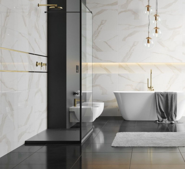 Колекция за баня Calacatta Gold  25x75 гланц