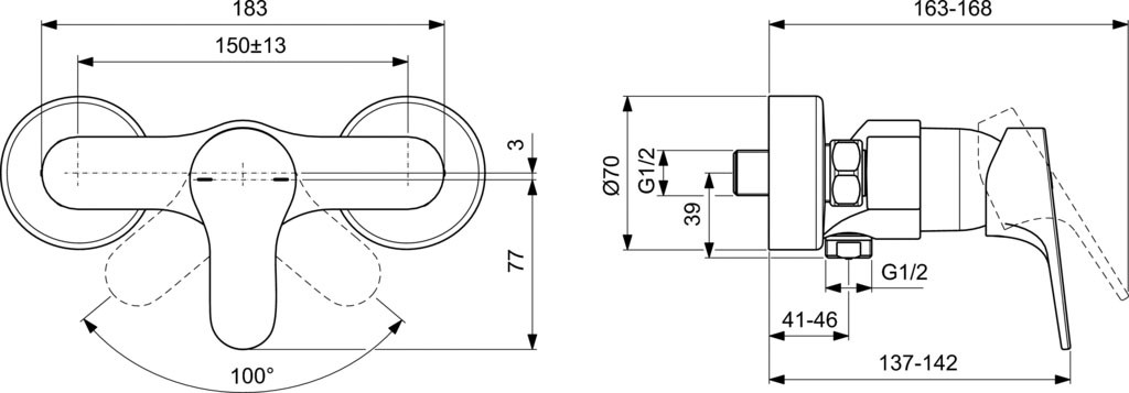 Смесител за душ Cerabase BC842AA