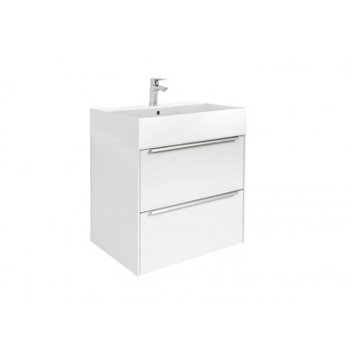 Шкаф за баня Inspira 60см, бял гланц, с две чекмеджета и умивалник А851075806