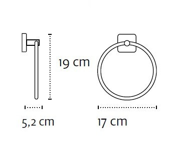 Халка за хавлия Quattro кръгла 4220