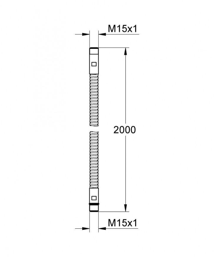 Метален шлаух за душ 200 см 28146000