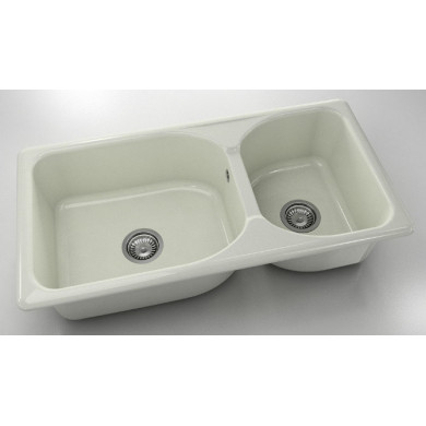 Кухненска мивка с две корита 95х49см от полимермрамор 214
