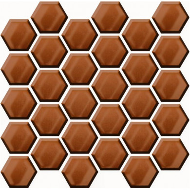 Мозайка Copper Glass Hexagon 25x25.8