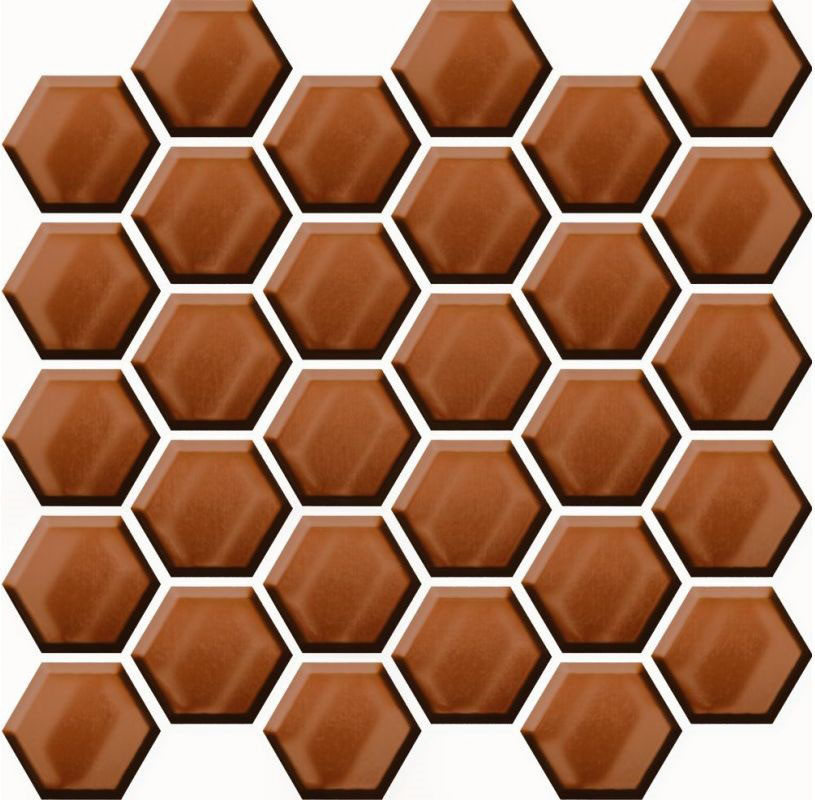 Мозайка Copper Glass Hexagon 25x25.8