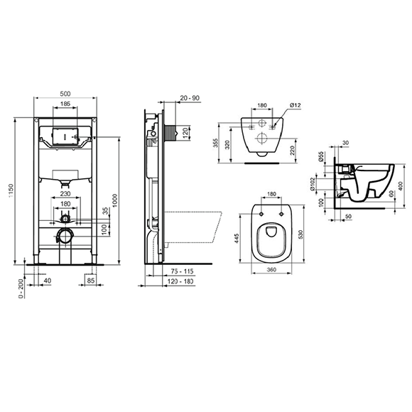 Tesi Rimless + с бидетна функция