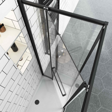 Параван Грациана -ъглов - черен мат 5-80200 