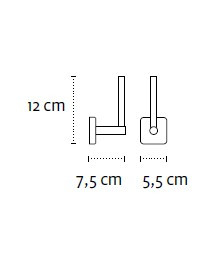 Държач за тоалетна хартия Quattro прав 4409