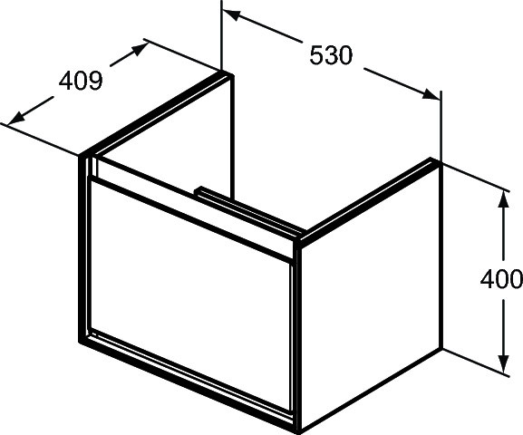 Шкаф за мивка Cube 53 см Connect Air E0846