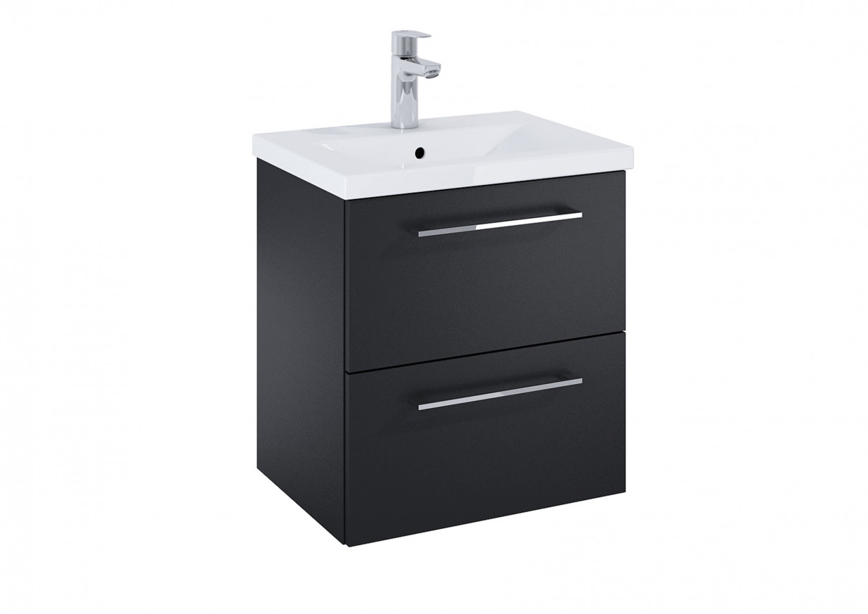 ДОЛЕН ШКАФ С МИВКА ROMA 50 см matt black