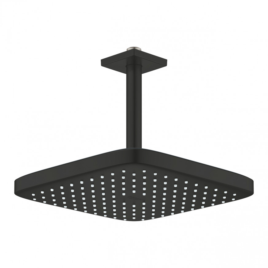 Комплект душ глава към тавана Tempesta 250 Cube  142 mm matte black