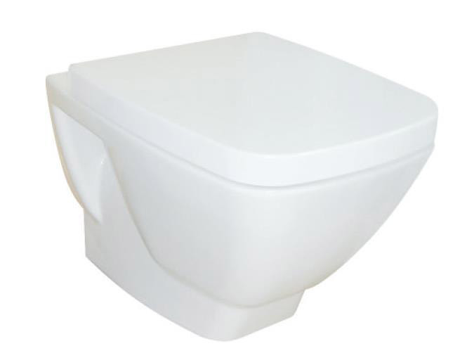 Промо комплект стенна тоалетна чиния HappySmart+структура за вграждане Eco+черен бутон+капак 