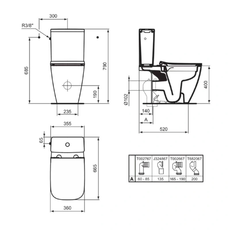 WC комплект Ideal Standart i.Live B