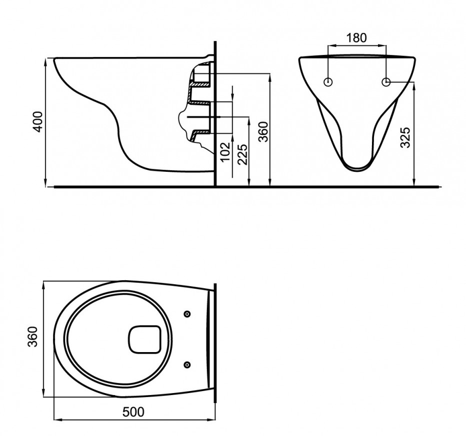 Промо комплект стенна тоалетна чиния Mira+структура за вграждане Eco+черен бутон+капак 