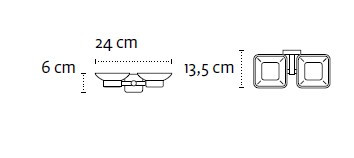 Двоен държач със сапунерки Quattro 4833