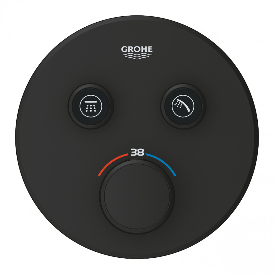 Термостат за вграждане за вана душ Grohtherm SmartControl  phantom black