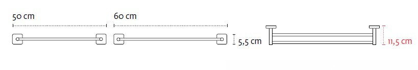 Двоен хавлийник 50см Quattro 4252