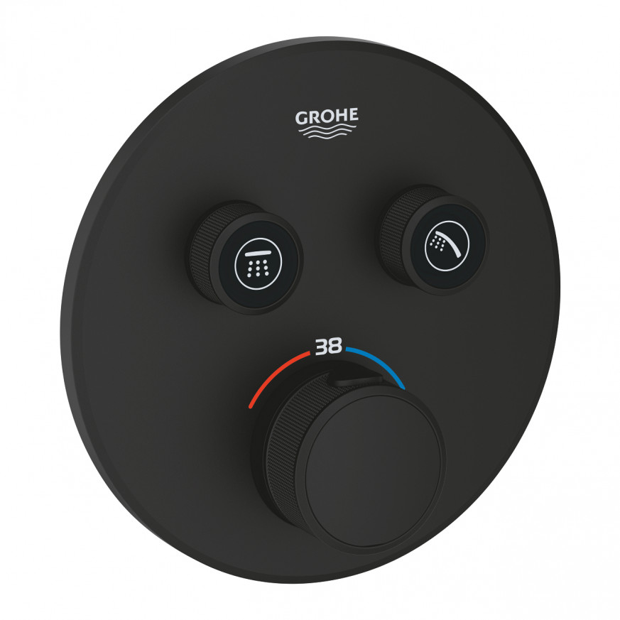 Термостат за вграждане за вана душ Grohtherm SmartControl  phantom black