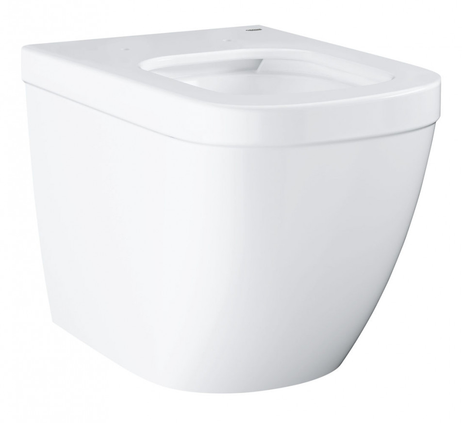 Стояща тоалетна чиния Euro Ceramic до стена, хоризонатно оттичане 3933900H с Pure Guard