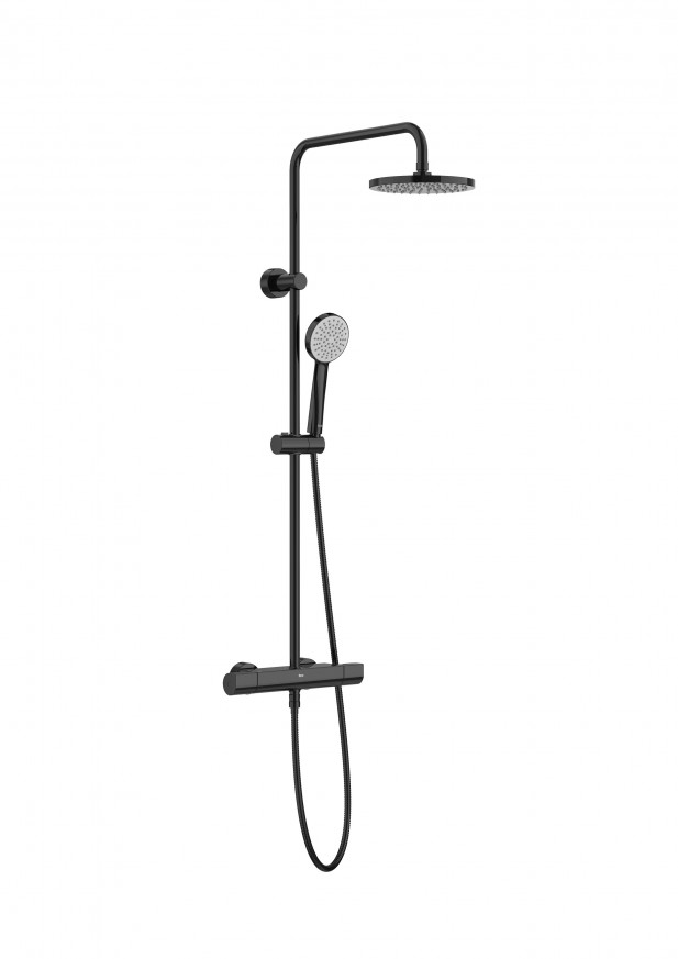 Душ система с термостат EVEN-T Round titanium black ROCA Even-T