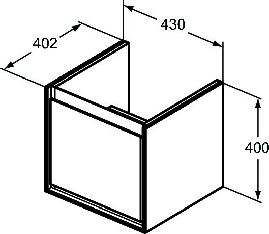Шкаф за мивка Cube 43 см Connect Air E0842UK/VY