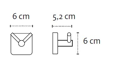 Закачалка двойна Quattro черен мат 420255