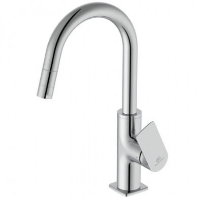 Стоящ смесител за умивалник Ceralife C с висок изтеглящ се чучур