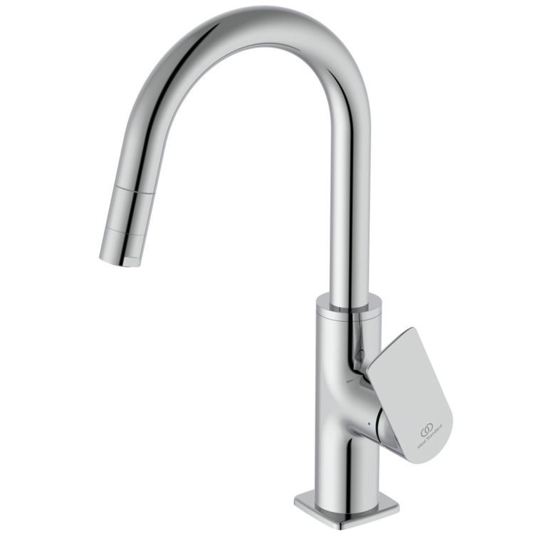 Стоящ смесител за умивалник Ceralife C с висок изтеглящ се чучур