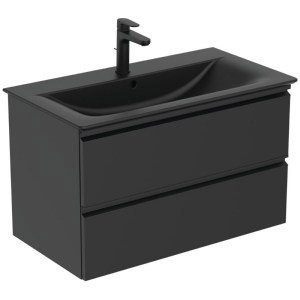 Мивка за стенен монтаж или в шкаф/мебел за баня, черен мат CONNECT AIR E0279V3