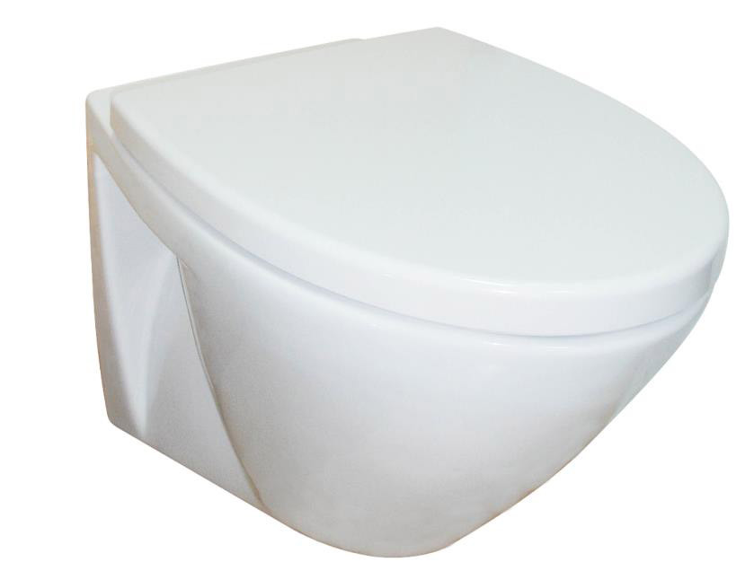 Промо комплект стенна тоалетна чиния VivaHappy+структура за вграждане Eco+черен бутон+капак 