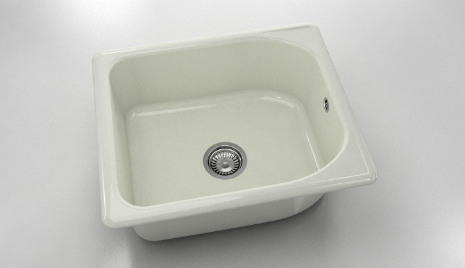 Единична мивка 60х51см от полимермрамор 210
