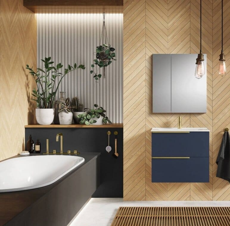 Долен шкаф с мивка Elegant 60cm син мат