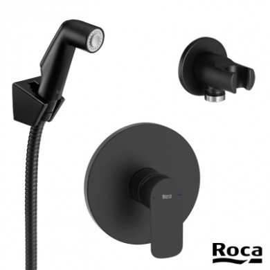 Cala Roca вграден смесител A5A226ENB0 с хигиенен душ - черен мат