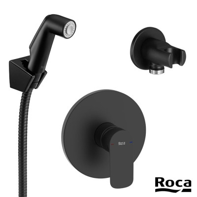 Cala Roca вграден смесител A5A226ENB0 с хигиенен душ - черен мат