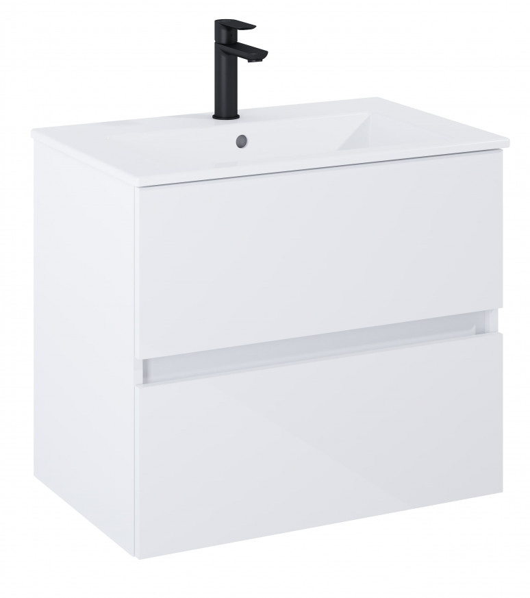 Шкаф с мивка Unik N-Cube 65см glossy white
