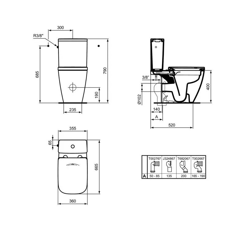 WC комплект IDEAL STANDART I.LIVE B  Glossy grey