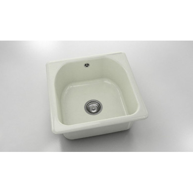 Единична мивка 51х51см от полимермрамор 208