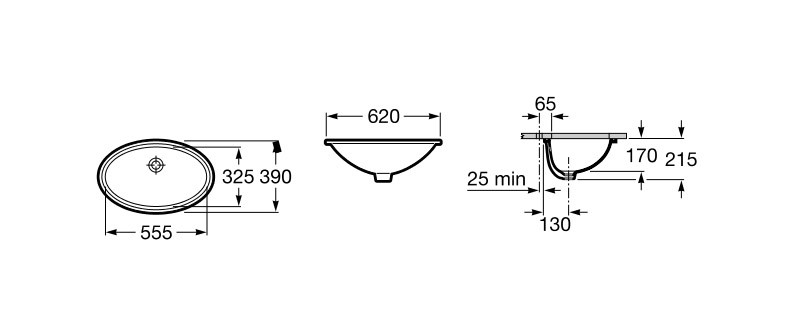 Умивалник Grand Berna 62см под плот A327899000