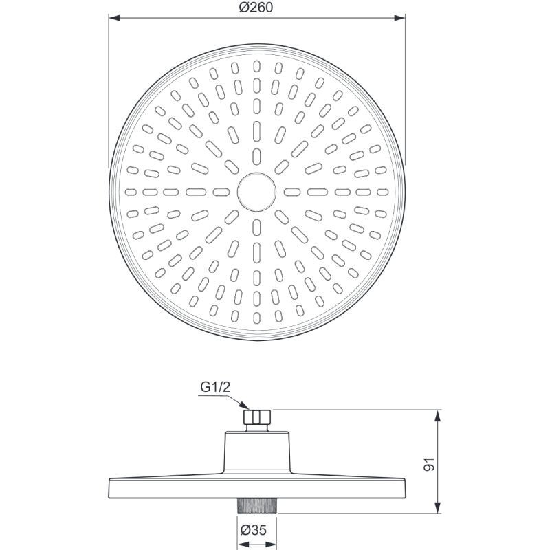 Душ глава Idealrain Alu Silk Black