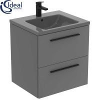 Комплект шкаф със мивка 60см., Ideal Standart I.LIVE B сив гланц с 2 чекмеджета