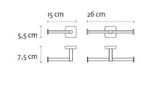 Двоен държач за тоалетна хартия Quattro 4422