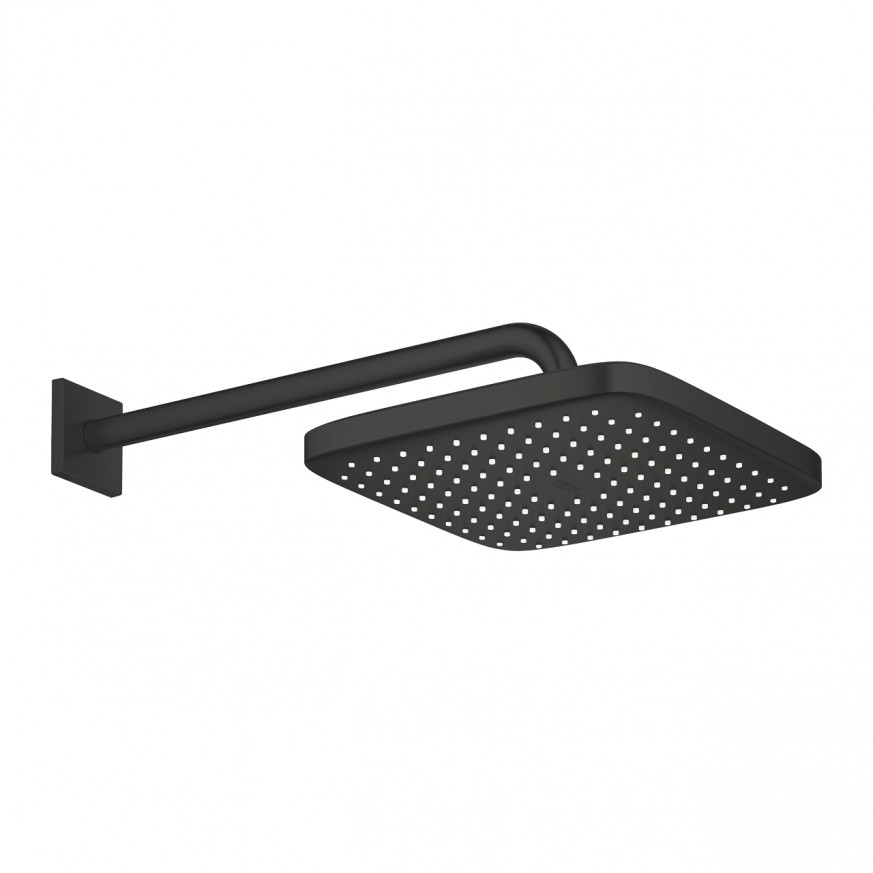 Комплект с душ глава Tempesta 250 Cube  380 mm, 1 струя matte black