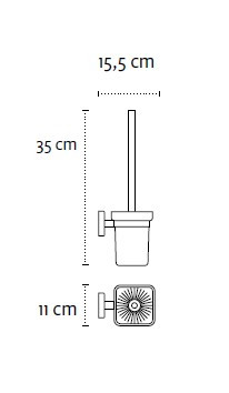 Тоалетна четка стенна Quattro 4701