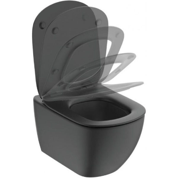 Конзолна тоалетна чиния  AquaBlade® T0079XG черен мат