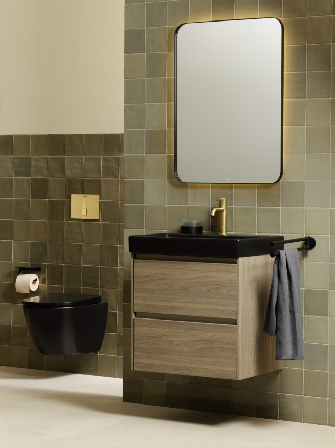 Правоъгълно огледало LUNA с амбиентно LED осветление