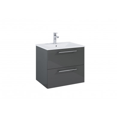 ДОЛЕН ШКАФ С МИВКА ROMA PLUS 60 см glossy anthracite gery