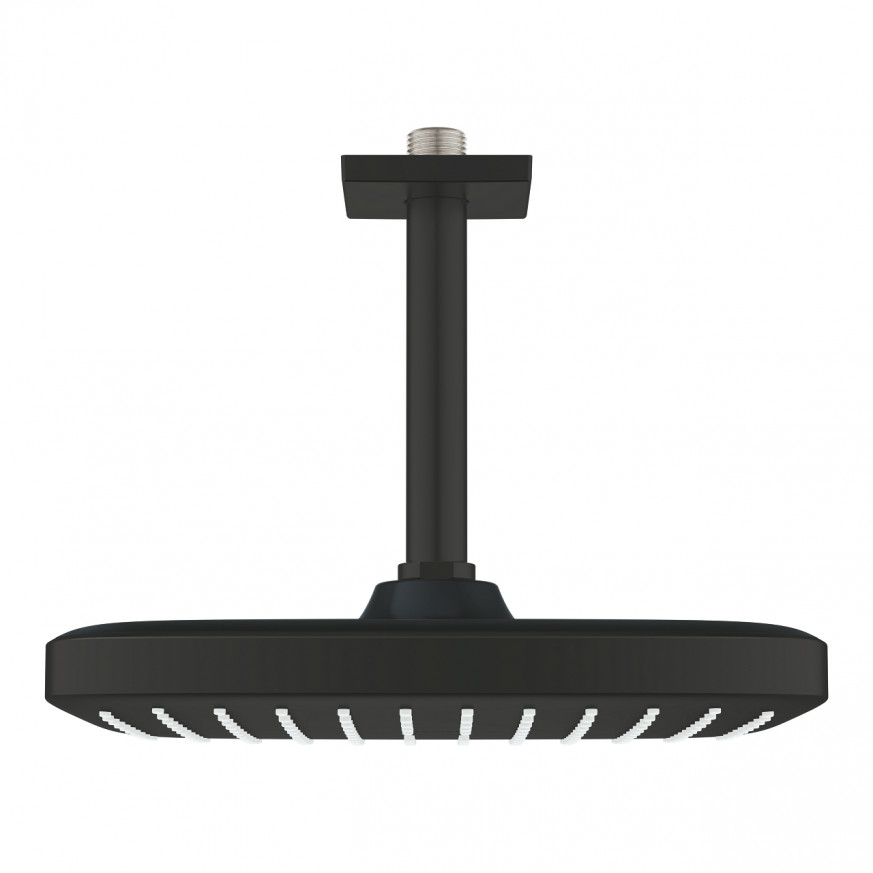 Комплект душ глава към тавана Tempesta 250 Cube  142 mm matte black
