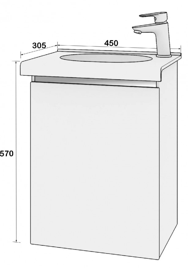 Долен шкаф Карина 45