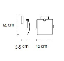 Държач за тоалетна хартия Quattro с капак 4403