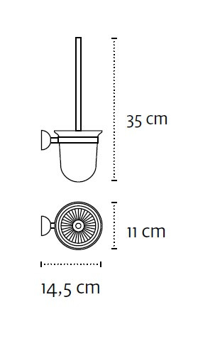 Тоалетна четка стенна Classic 5701